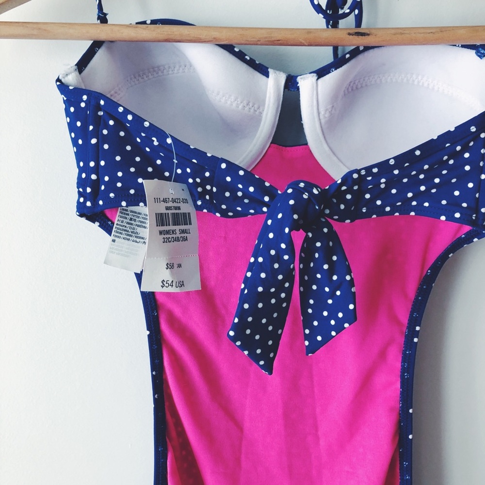 Abercrombie & Fitch Small Polka Dot Swimsuit NWT - Picture 4 of 6